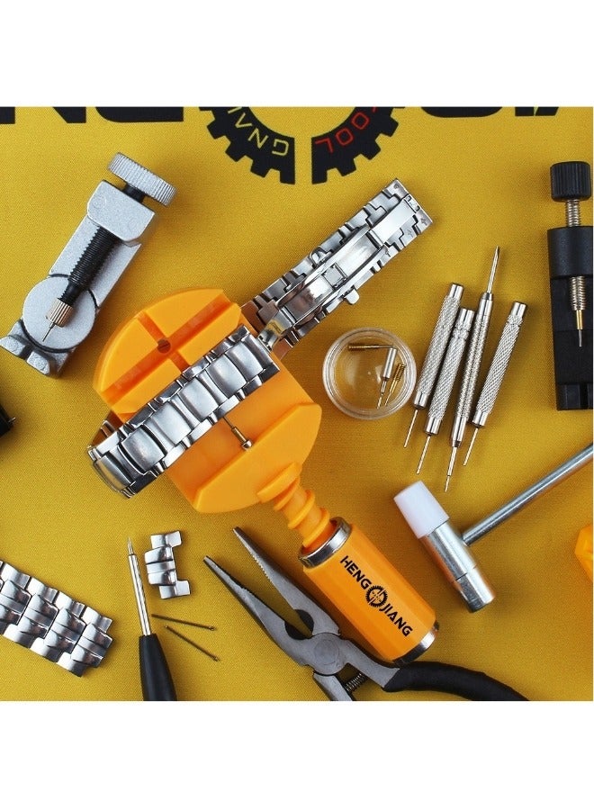 Watch 12 Pcs Watch Repair Tool Professional Repair Watch Disassembly And Adjustment Device Steel Band Watch Replacement Watch Chain Remover Link Pin Metal Adjustor Watch chain Repairing Tool - Image 4