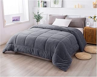 KASENTEX Luxury Plush Sherpa Comforter, Cozy Reversible - Goose Down Alternative Fill, Machine Washable Bedding, - Image 1
