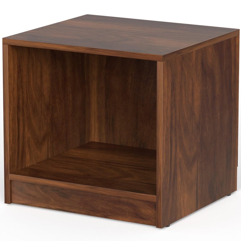 BLUEWUD Oliver Engineered Wood Bed Side Table End Table with Storage Lamp Flower Stand for Bedroom Home Furniture Brown Maple - Image 5