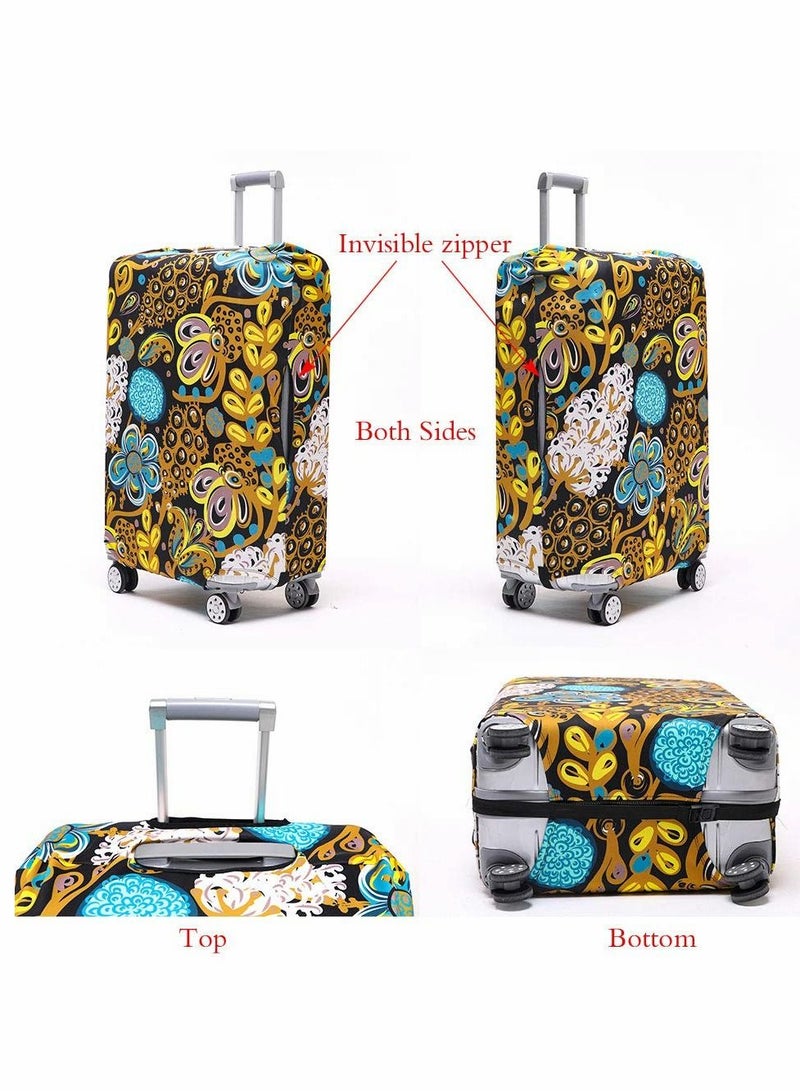 Excefore Luggage Cover, Water-Washable Suitcase Cover, Spandex Elastic Anti Scratch Luggage Protective Covers for 22-24 Inch Trolley Case for Business Trip School Daily Usin (Golden Yellow) - Image 2