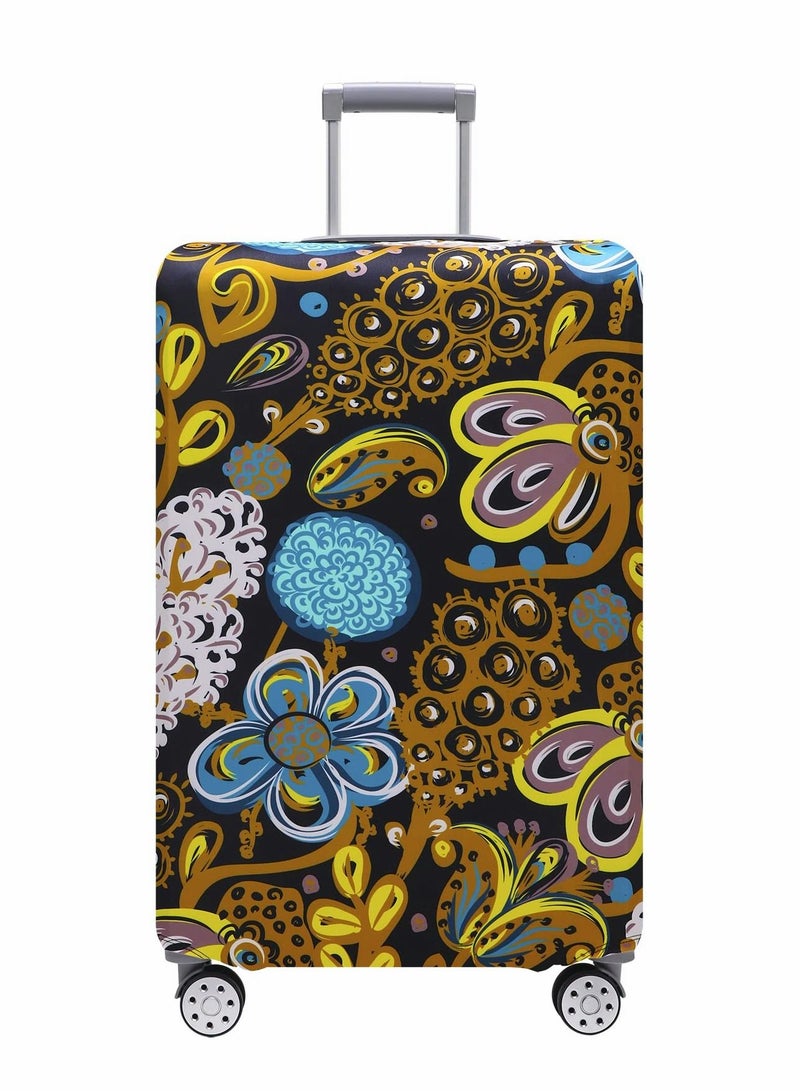 Excefore Luggage Cover, Water-Washable Suitcase Cover, Spandex Elastic Anti Scratch Luggage Protective Covers for 22-24 Inch Trolley Case for Business Trip School Daily Usin (Golden Yellow) - Image 1