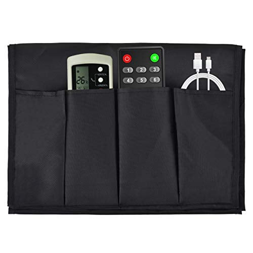 CM Sofa Armrest Organizer Couch Arm Chair Caddy Sofa Covers Remote Control Holder Magazine Notebook Storage Bag with 5 Pockets for Home Office Recliners Storage - Image 3