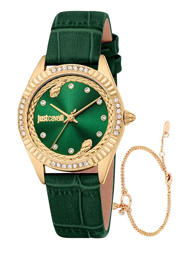 Just Cavalli Lady Vittoria Glam JC1L361L0025 - Leather Female Quartz 3 hands - Image 1