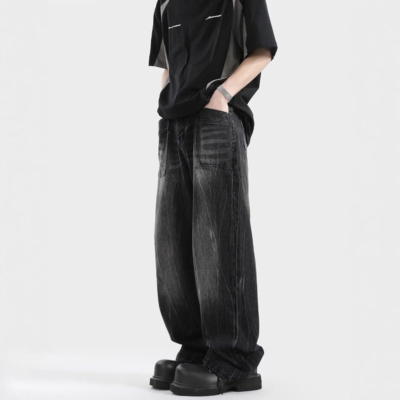 Unisex Classic Denim Jeans Loose Fit Daily Outdoor Wear - Image 2