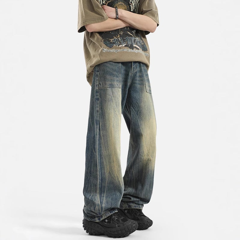 Unisex Classic Denim Jeans Loose Fit Daily Outdoor Wear - Image 5