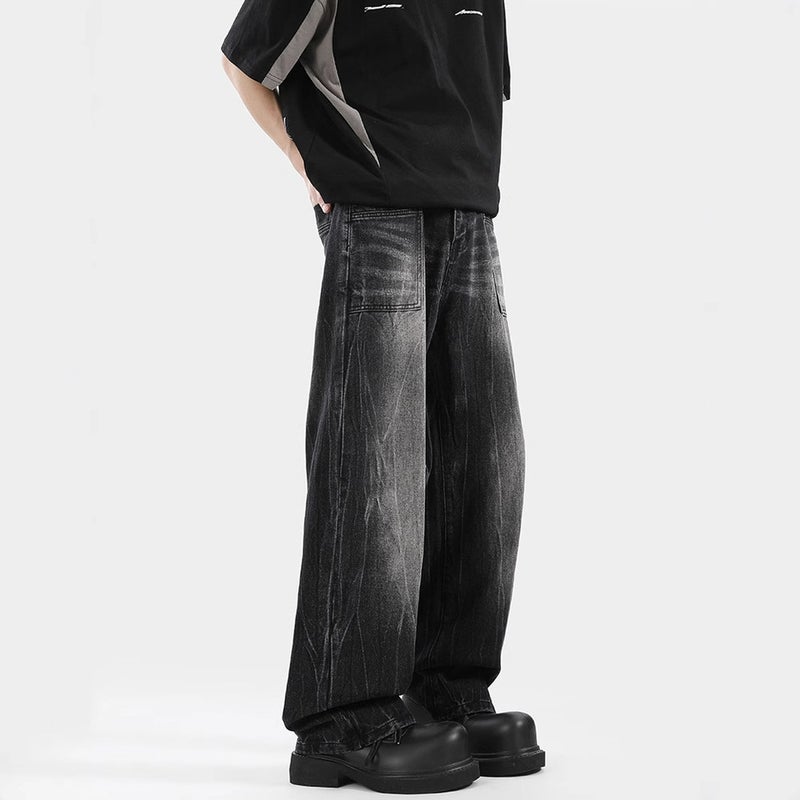 Unisex Classic Denim Jeans Loose Fit Daily Outdoor Wear - Image 4