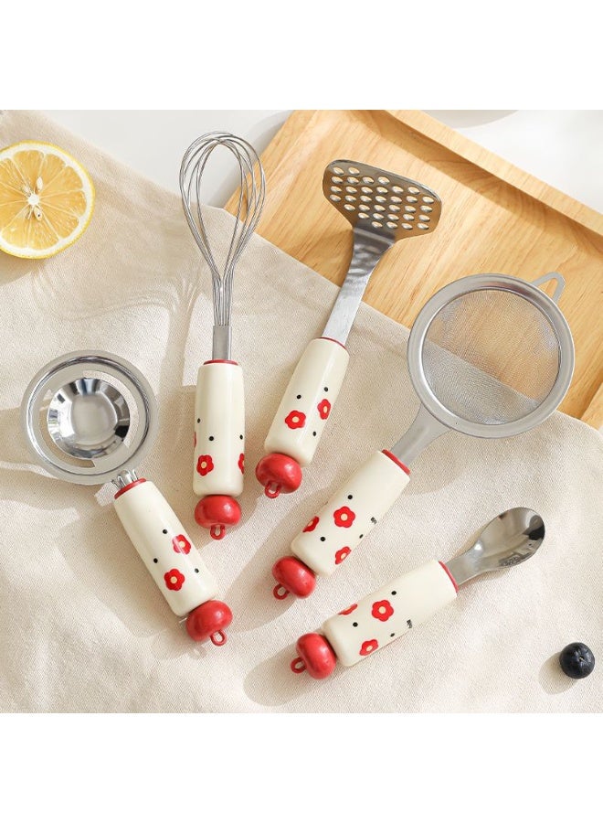 HOMESTAR Egg Separator, Baby Food Tool & Baking Tool & Cooking Partner | Thickened PP & 304 Stainless Steel Egg Separator | Rounded Handle Design | Dual-Slot Design | Smooth Egg White & Yolk Separation | Easy To Clean | Stylish & Practical | Multi-Functional Kitchen Gadget - Image 4