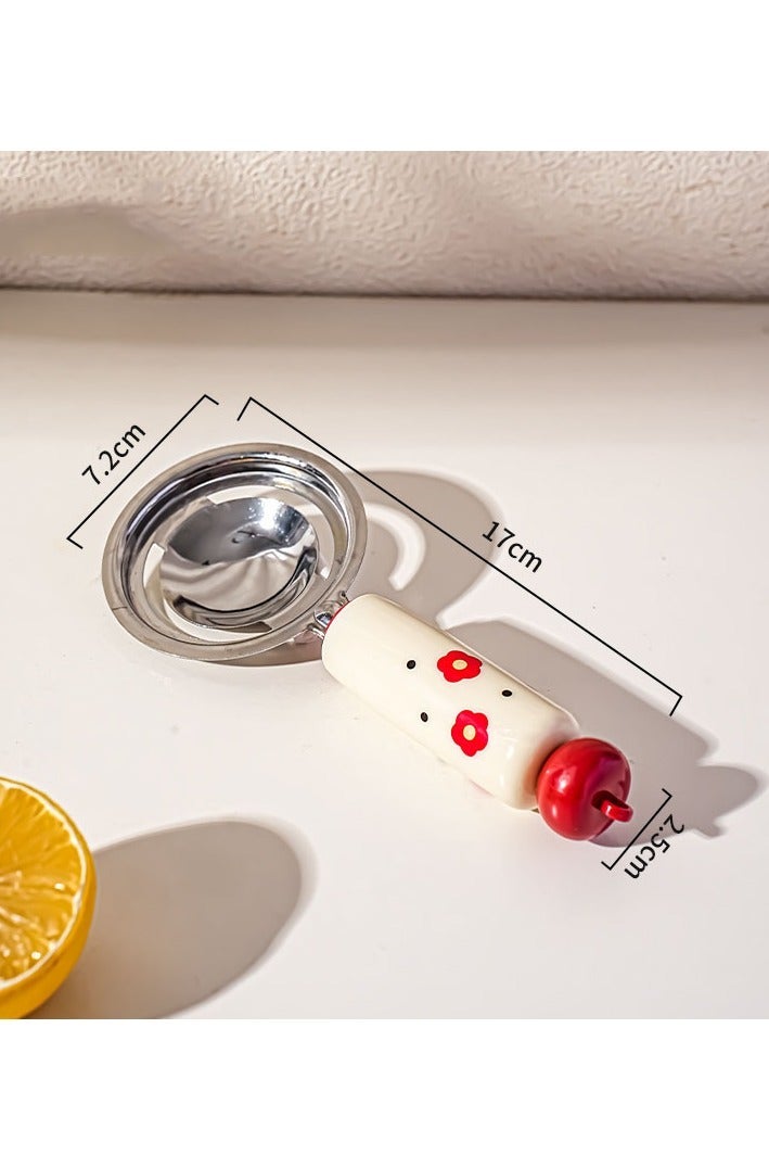 HOMESTAR Egg Separator, Baby Food Tool & Baking Tool & Cooking Partner | Thickened PP & 304 Stainless Steel Egg Separator | Rounded Handle Design | Dual-Slot Design | Smooth Egg White & Yolk Separation | Easy To Clean | Stylish & Practical | Multi-Functional Kitchen Gadget - Image 2
