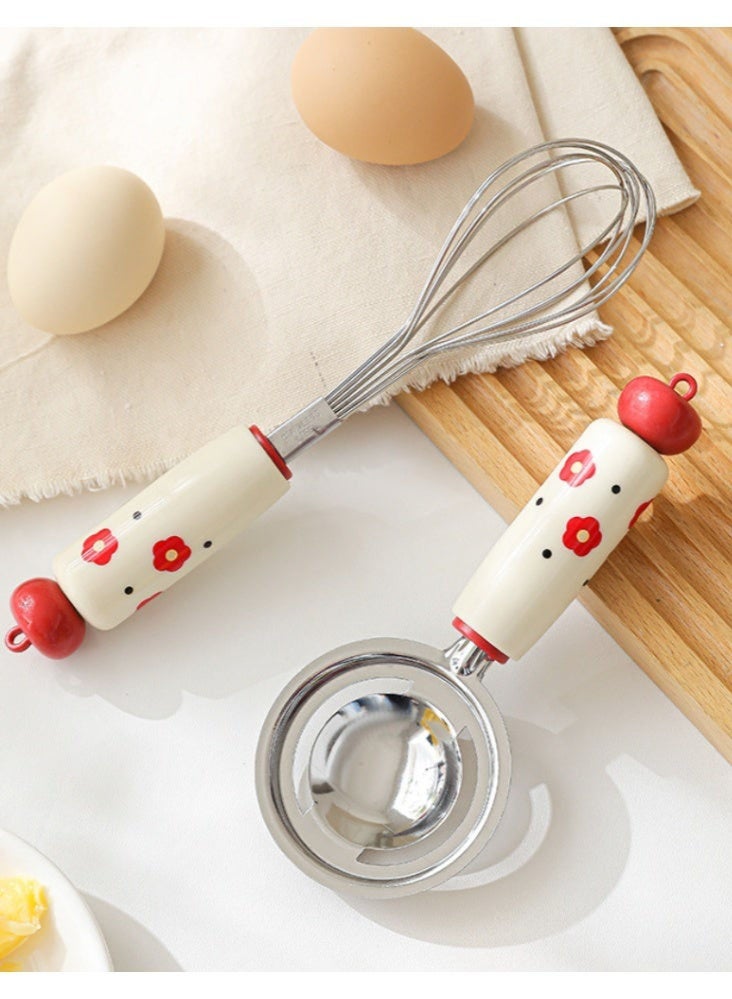 HOMESTAR Egg Separator, Baby Food Tool & Baking Tool & Cooking Partner | Thickened PP & 304 Stainless Steel Egg Separator | Rounded Handle Design | Dual-Slot Design | Smooth Egg White & Yolk Separation | Easy To Clean | Stylish & Practical | Multi-Functional Kitchen Gadget - Image 3