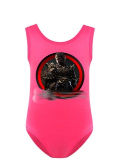 MQD Black Myth Goku Girls' One Piece Swimsuit And Cap Set 