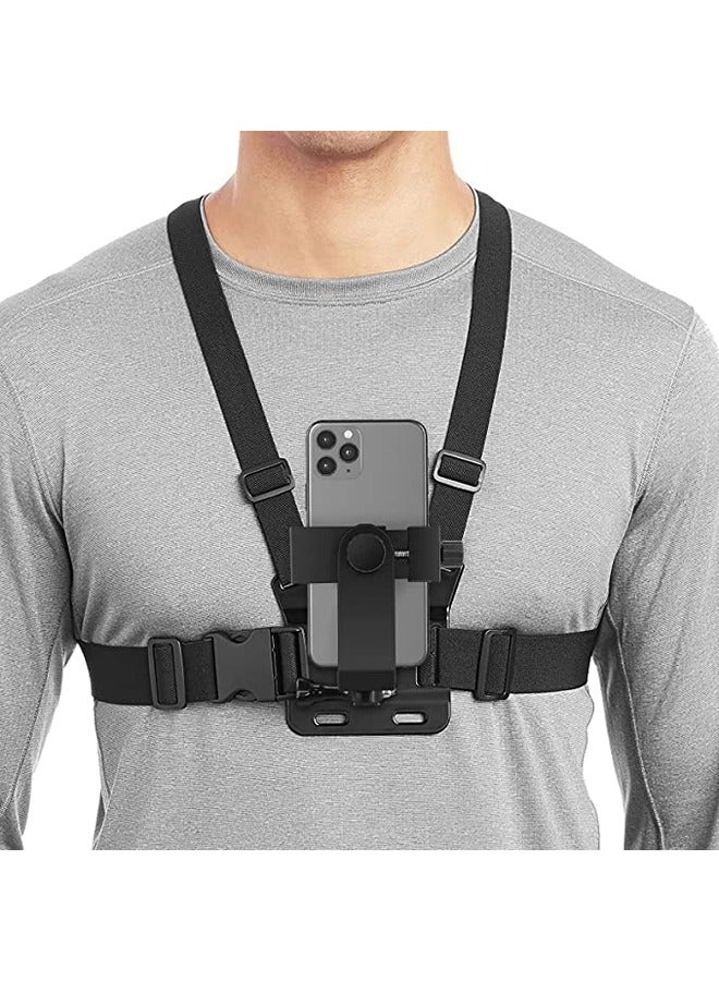 Concretization Mobile Phone Chest Mount Harness Strap Holder,Cell Phone Clip Action Camera for POV/VLOG - Image 1