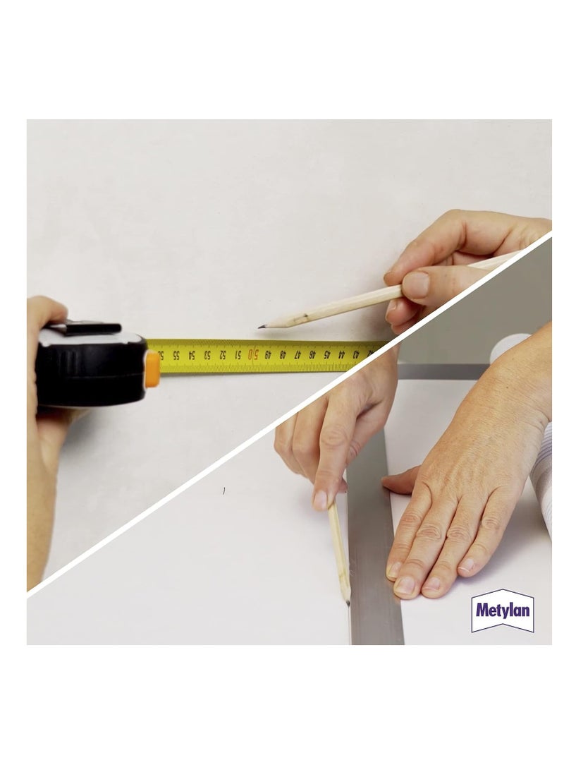 Pattex Metylan Wallpaper Adhesive - 125gm, Suitable for light, regular and heavy paper, Preservative free and ideal for crafts. - Image 2