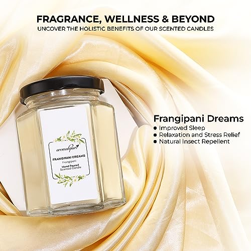 Aromahpure Scented Candle (48 hrs) (100% Soy Wax)- Handcrafted | Smoke-Free |Frangipani Dream- Frangipani Fragrance Candles for Home & Gift Sets - Image 4