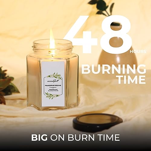 Aromahpure Scented Candle (48 hrs) (100% Soy Wax)- Handcrafted | Smoke-Free |Frangipani Dream- Frangipani Fragrance Candles for Home & Gift Sets - Image 5
