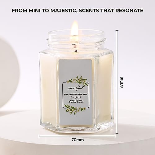 Aromahpure Scented Candle (48 hrs) (100% Soy Wax)- Handcrafted | Smoke-Free |Frangipani Dream- Frangipani Fragrance Candles for Home & Gift Sets - Image 2
