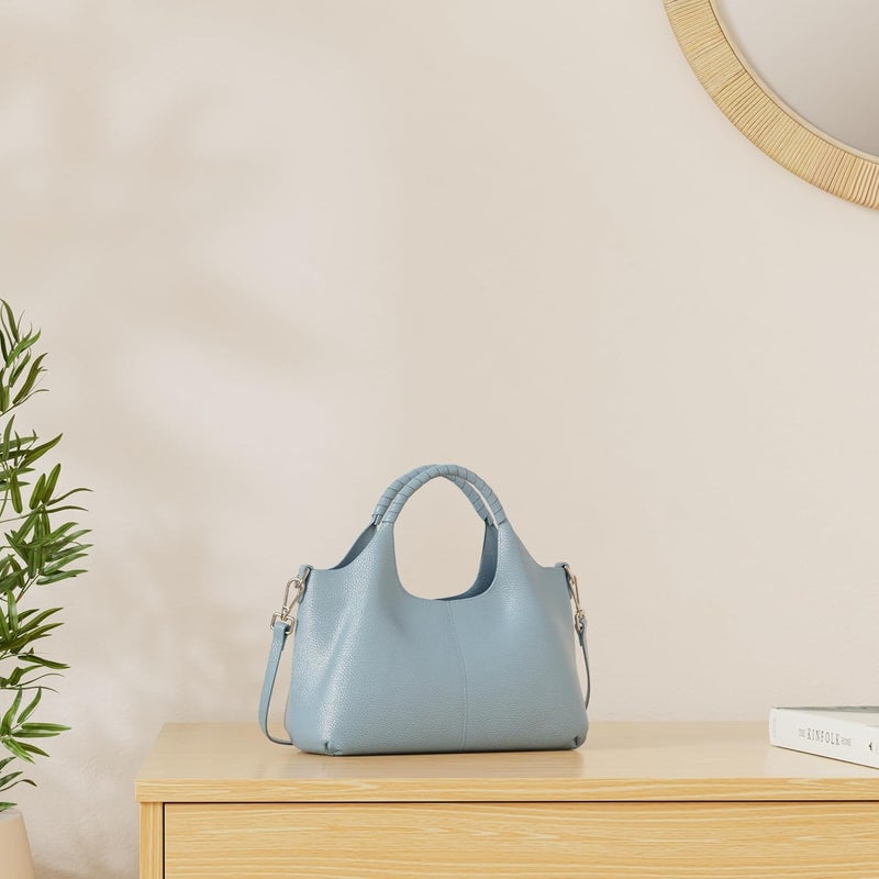 Iswee Genuine Leather Shoulder Bags Purses and Handbags for Women Satchel Designer Cross Body Hobo Medium Size Tote - Image 2