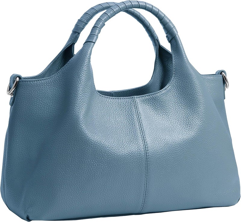 Iswee Genuine Leather Shoulder Bags Purses and Handbags for Women Satchel Designer Cross Body Hobo Medium Size Tote - Image 1
