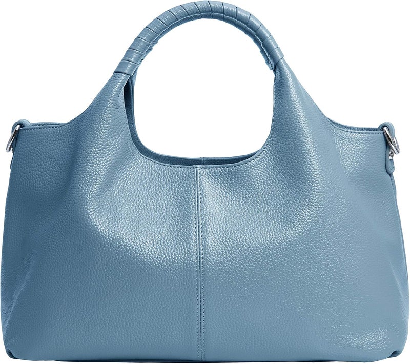 Iswee Genuine Leather Shoulder Bags Purses and Handbags for Women Satchel Designer Cross Body Hobo Medium Size Tote - Image 3