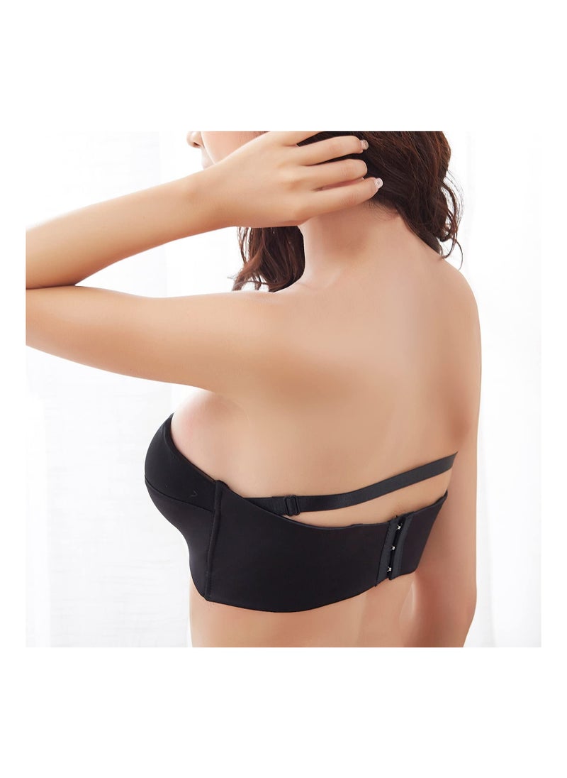 SYOSI - Women's Seamless Molded Cup Hybrid Strapless Bandeau Bra Strapless Bra for Women Wirefree Non-Slip Lace Bandeau Bra Seamless Padded Comfy Tube Top 36/80AB - Image 1