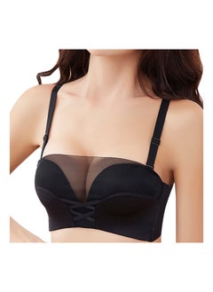 Women's Seamless Molded Cup Hybrid Strapless Bandeau Bra Strapless Bra for Women Wirefree Non-Slip Lace Bandeau Bra Seamless Padded Comfy Tube Top 36/80AB