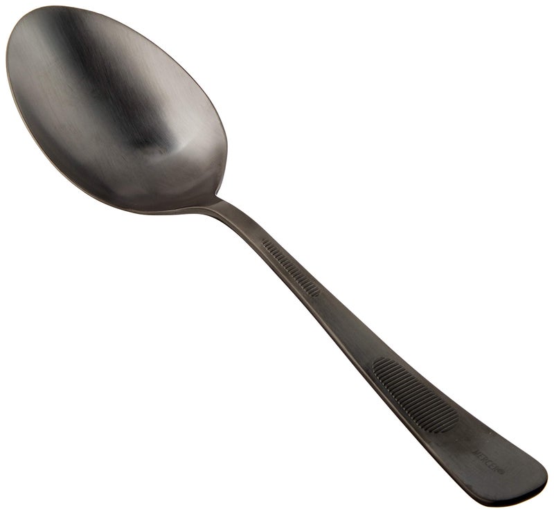 Mercer Culinary 18-8 Stainless Steel Plating Spoon, 9 Inch, Matte Black