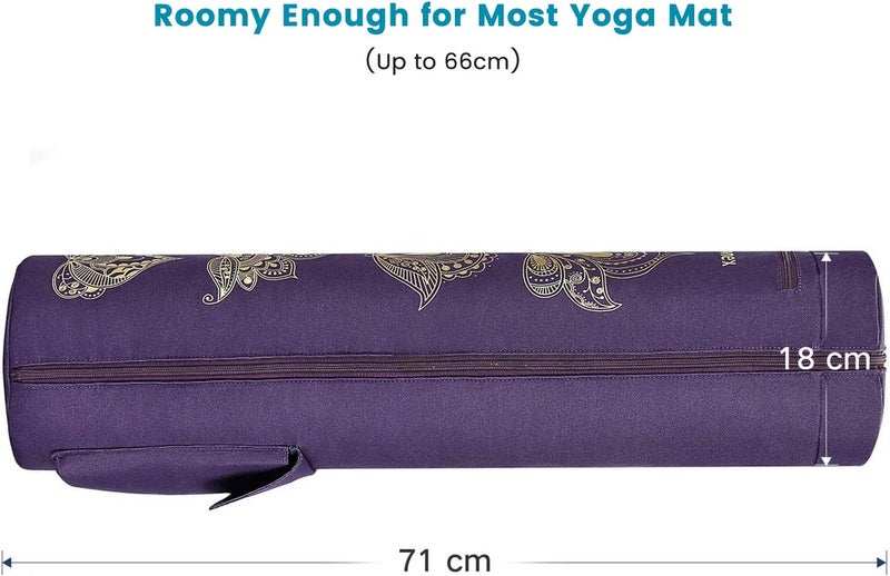 Gonex Yoga Mat Bag, Yoga Mat Carrier Full-Zip Exercise Yoga Mat Carry Bag for Women Men with 2 Multi-Functional Storage Cargo Pockets Extra Wide Adjustable Shoulder Strap - Image 4