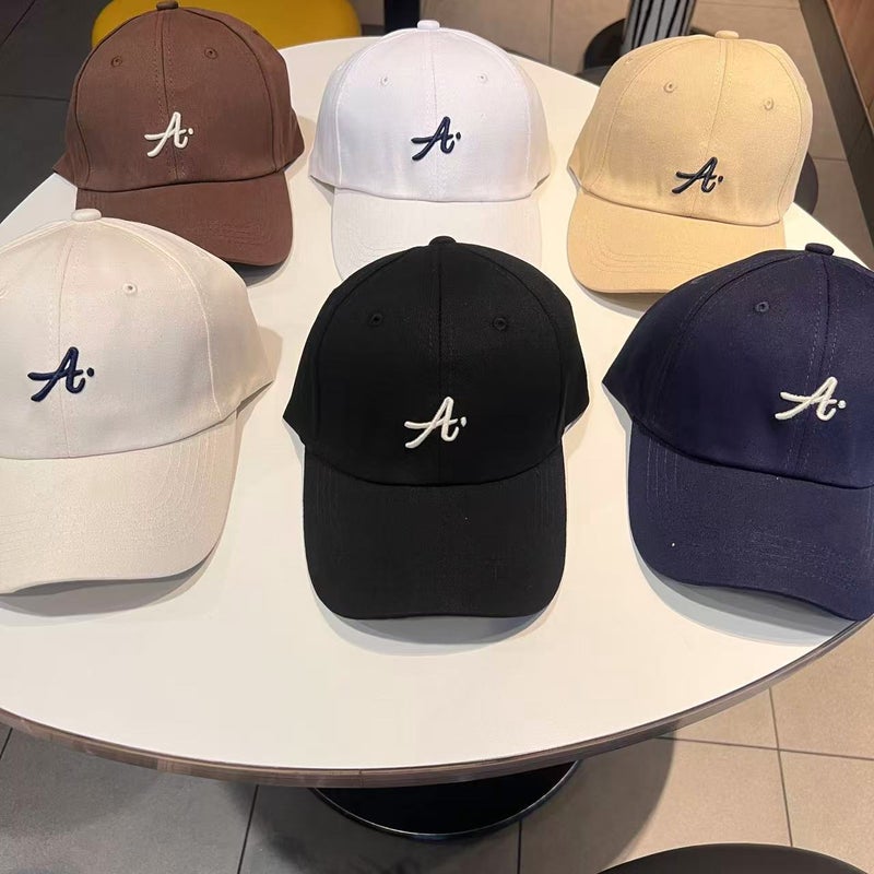 Japanese Style Retro Street Three-Dimensional Letter Embroidered Baseball Cap Women'S Big Head Waving Cap Men'S Face Small Sun Hat Trendy - Image 3