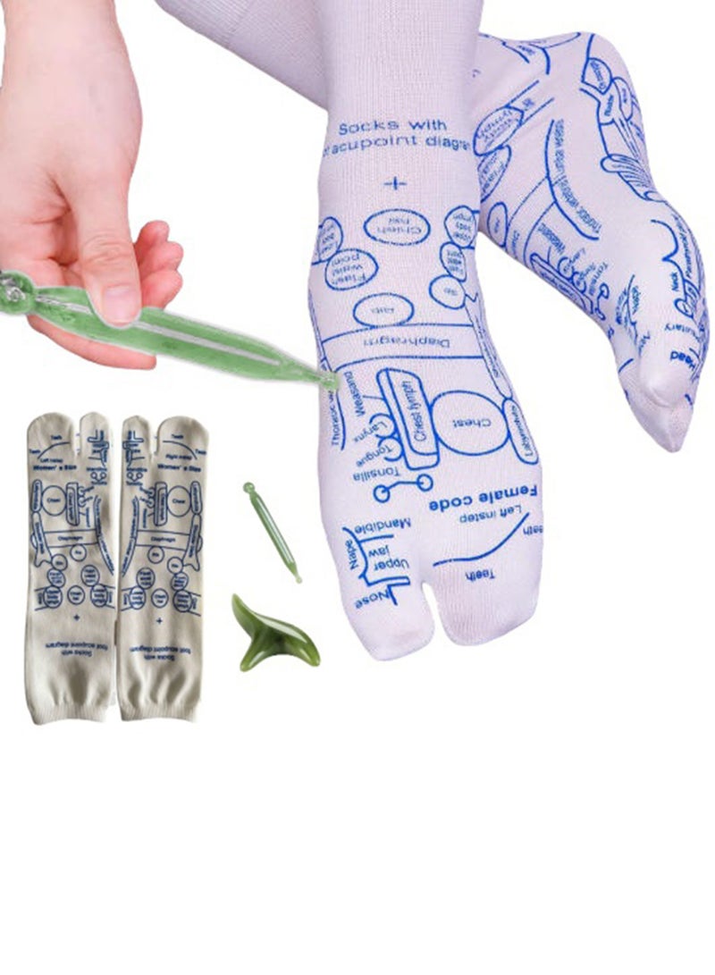الجوارب الجوارب المنعكسة لعلاج Acupoint ، جوارب تدليك ، تخفيف الجوارب الجوارب العلاج الطبيعي وأدوات التدليك - Image 1