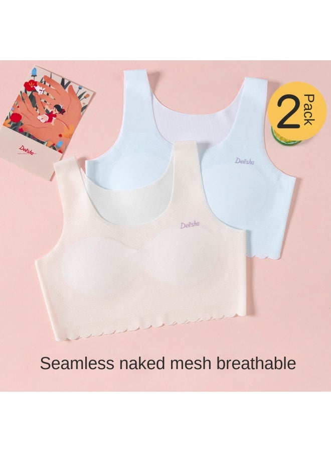 DEESHA Pack Premium Mesh】seamless Breathable Bras For Teens - Second Stage Adolescent Underwear - Image 2