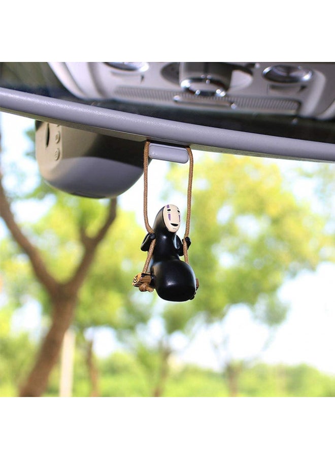 Green Hills - Cute Anime Accessories for Car Interior Ornaments Faceless Male Car Pendant No Face Man Swing Car Rearview Mirror Decor Birthday Gift Auto Crafts Doll - Image 1