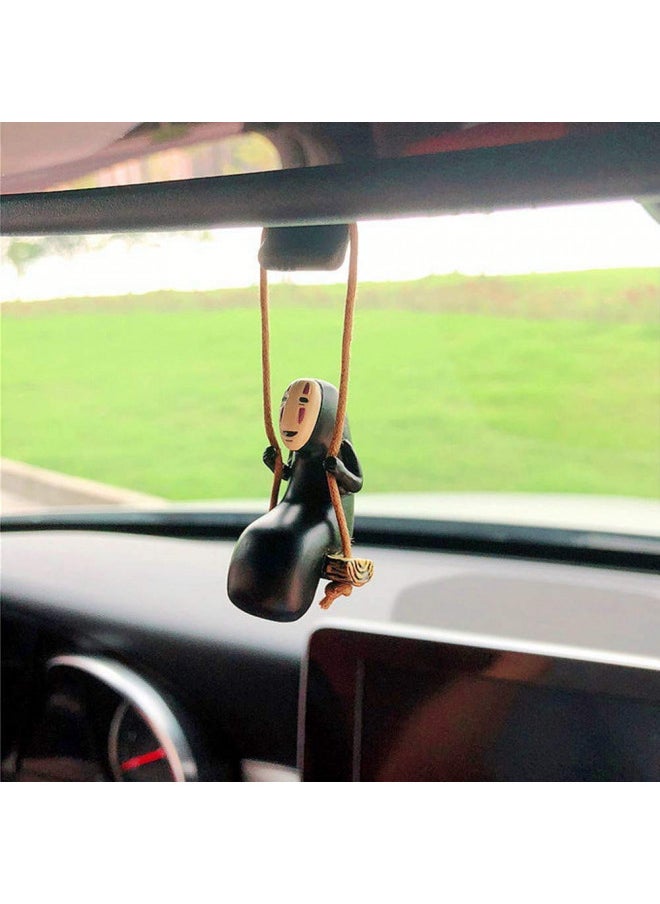 Green Hills - Cute Anime Accessories for Car Interior Ornaments Faceless Male Car Pendant No Face Man Swing Car Rearview Mirror Decor Birthday Gift Auto Crafts Doll - Image 1