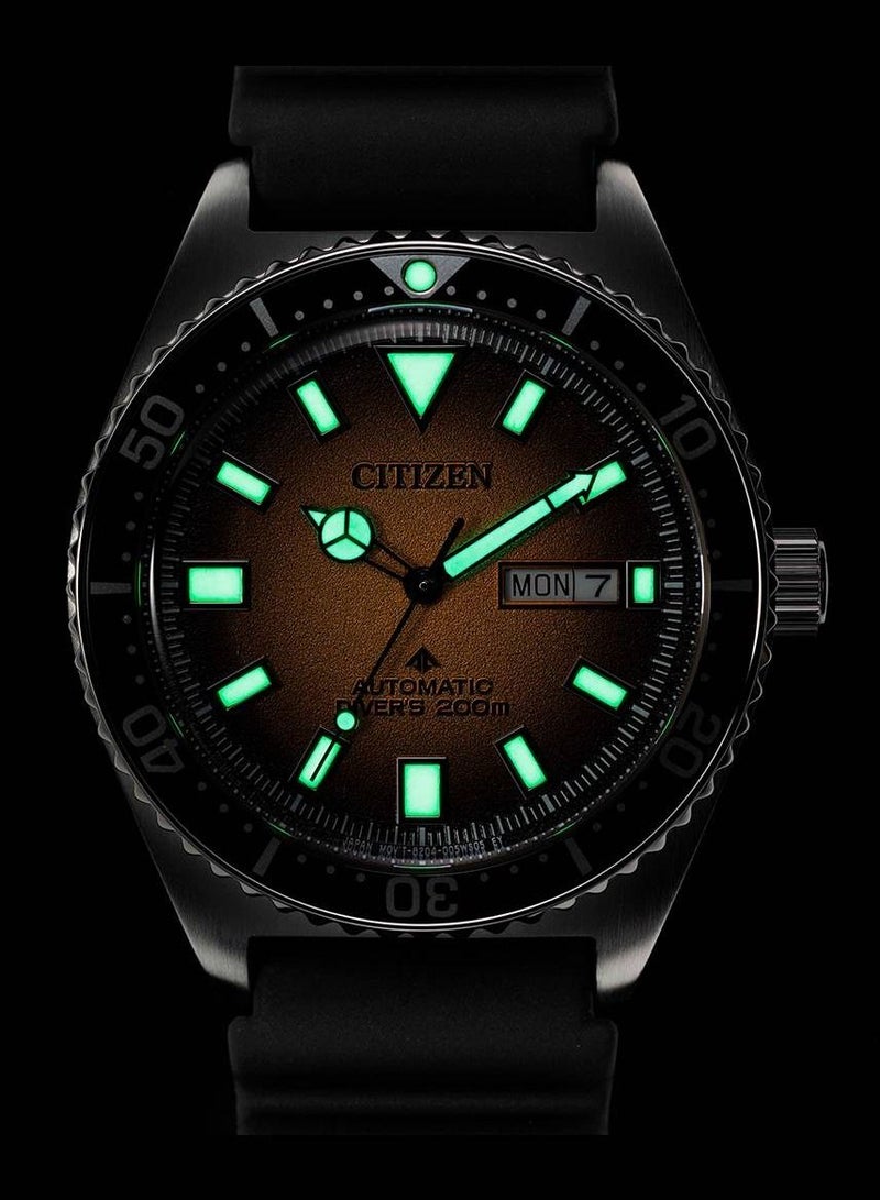 CITIZEN Promaster 200M Automatic Rubber Strap Men's Watch NY0120-01X - Image 4