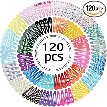 Fascigirl 120PCS Hair Clips for Girls NonSlip Metal Barrettes Baby Girl Cute Hair Clips Coloured Hair Slides Hair Clips Girls Hair Accessories for Toddlers Kids - Image 1