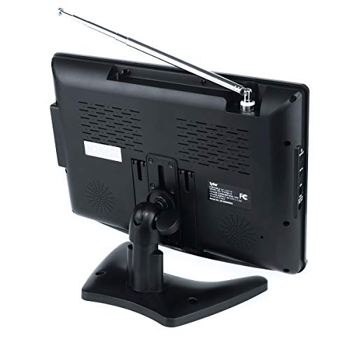 tyler تلفاز تايلر TTV706 10 بوصة محمول بشاشة عريضة 1080P LCD مع هوائيات قابلة للفصل، HDMI، USB، RCA، راديو FM، مو tuner رقمي مدمج، مدخلات AV، AC/DC، (3) هوائيات، وجهاز تحكم عن بعد - Image 4