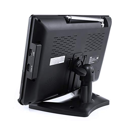 tyler تلفاز تايلر TTV706 10 بوصة محمول بشاشة عريضة 1080P LCD مع هوائيات قابلة للفصل، HDMI، USB، RCA، راديو FM، مو tuner رقمي مدمج، مدخلات AV، AC/DC، (3) هوائيات، وجهاز تحكم عن بعد - Image 3