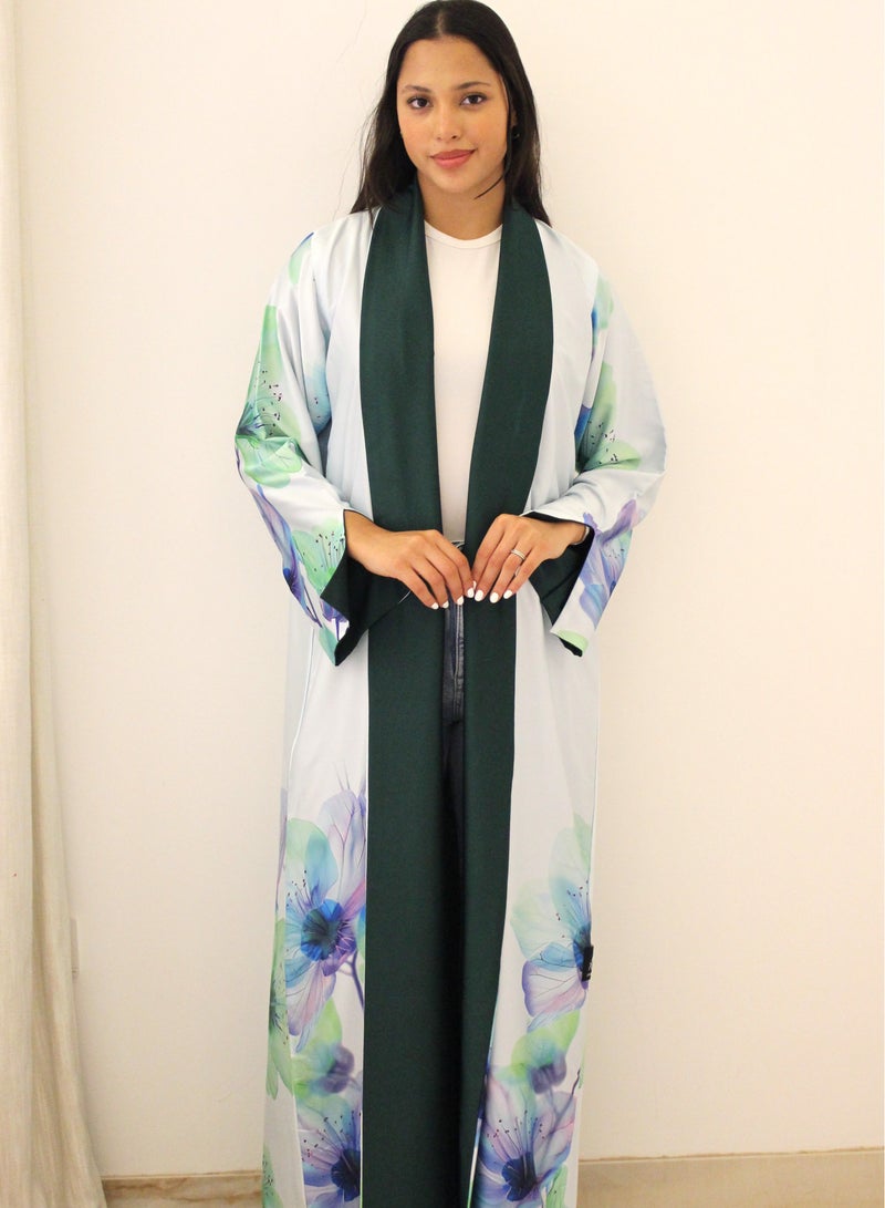 JAMEELA Womens Reversible Abaya in Armani Silk - Image 1