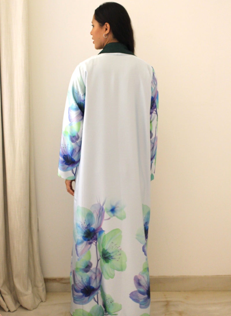 JAMEELA Womens Reversible Abaya in Armani Silk - Image 2