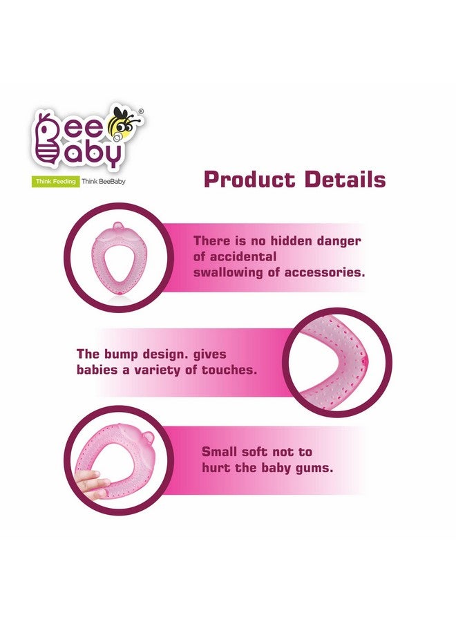 Beebaby Teethers For 6 To 12 Months Bpa Free. Cooling Water Filled Baby Teether, Soft Teething Toy For Babies With Carry Case, Soothes Gums And Easy To Grip. 100% Bpa, Pvc Free. (Strawberry & Grapes - Pink_Violet, Pack Of 2) - Image 3