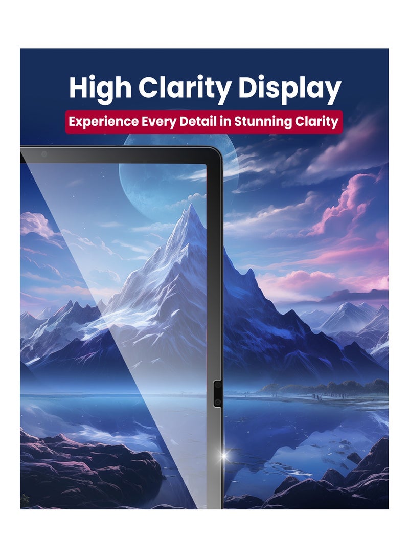 Moxedo Ultra Shield Tempered Glass Screen Protector HD Clear 9H Hardness Micro Curved Edges with Installation Guide Compatible with Samsung Tab S9 FE Plus - Image 3