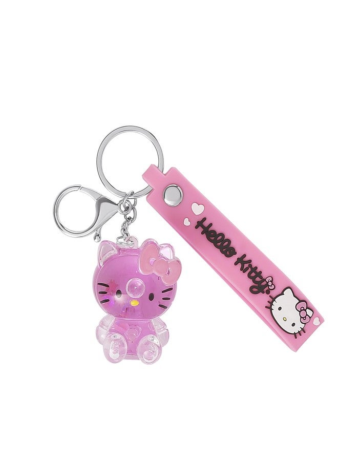SALLY ROSE Hello Kitty Keychain Acrylic Liquid Molded Full Body Official License, Cute Bag Charm, Kawaii Keychain - Image 1