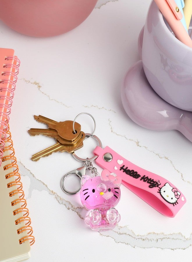 SALLY ROSE Hello Kitty Keychain Acrylic Liquid Molded Full Body Official License, Cute Bag Charm, Kawaii Keychain - Image 4