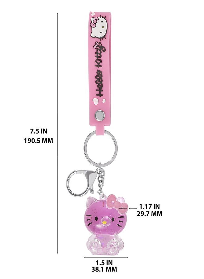 SALLY ROSE Hello Kitty Keychain Acrylic Liquid Molded Full Body Official License, Cute Bag Charm, Kawaii Keychain - Image 5