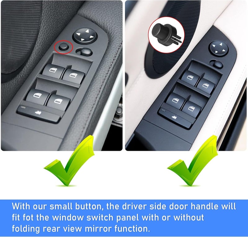 Jaronx Driver Side Door Handle Cover and Window Switch Panel for BMW 3 Series E90/E91 (2008-2011) - Black - Image 5