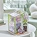 Insgen Miniature Flower House Kit Bookshelf Decor 3D Wooden Puzzle DIY Flower Dollhouse Booknook Making Kits with Furniture for Adults and Teenagers - Image 4