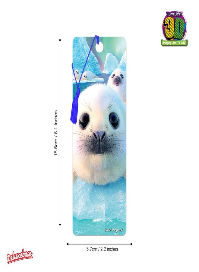 3D LiveLife Bookmark - Seal Pups from Deluxebase. Cute Lenticular Seal Page Marker. Animal Themed Accessories for Book Lovers. Small Gifts for Men, Women, Writers and Teachers. - Image 3
