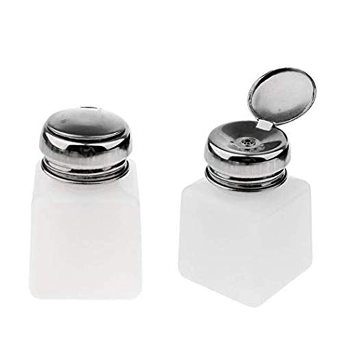 DNHCLL 100ML Metal Cap Push Down Empty Bottle Dispenser for Nail Polish Remover, Pump Dispensers Empty Plastic Bottle With Lock Pump Head for Lip Eye Makeup Remover - Image 3