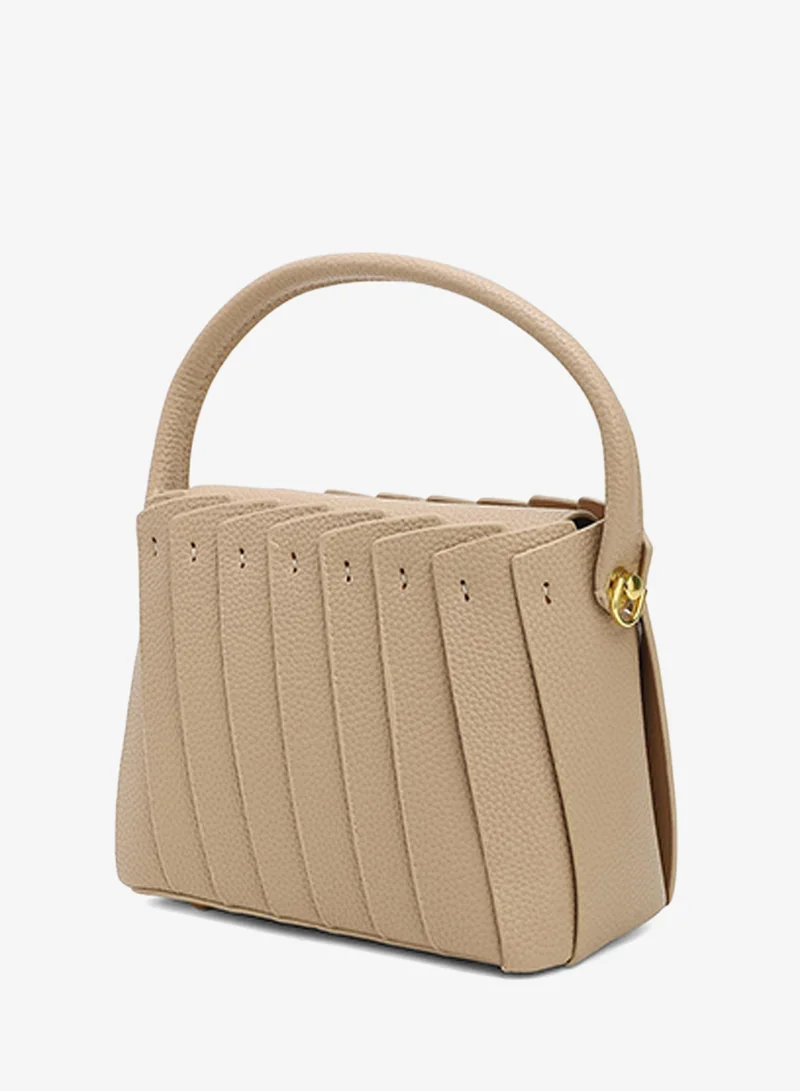 Haute Sauce  Solid Zip Lock Regular Vegan Leather Hand Bag For Women for Women | Best Price UAE