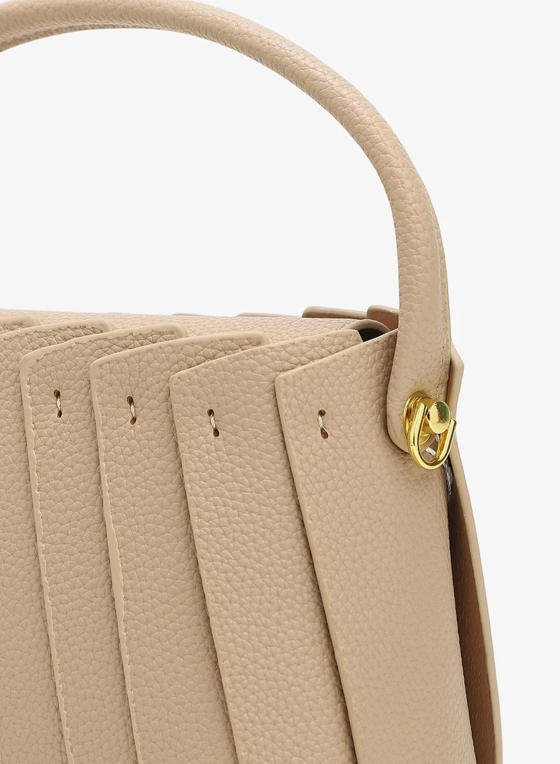 Haute Sauce  Solid Zip Lock Regular Vegan Leather Hand Bag For Women for Women | Best Price UAE