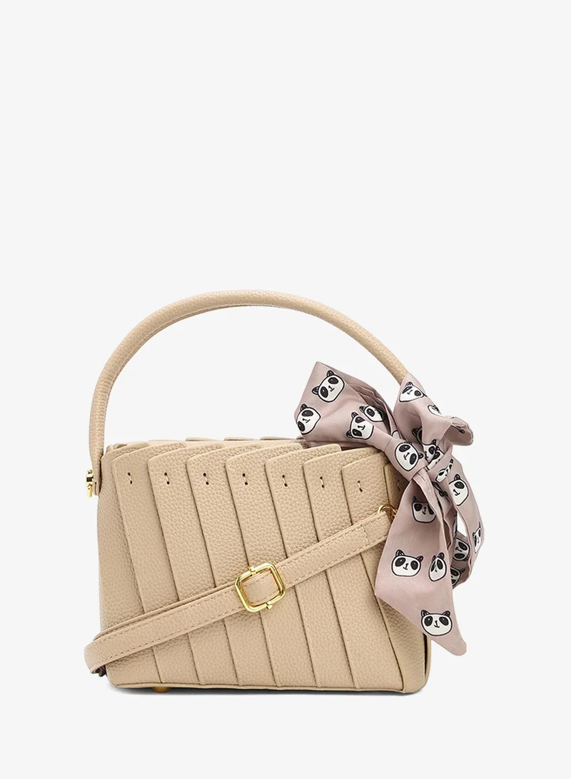 Haute Sauce  Solid Zip Lock Regular Vegan Leather Hand Bag For Women for Women | Best Price UAE