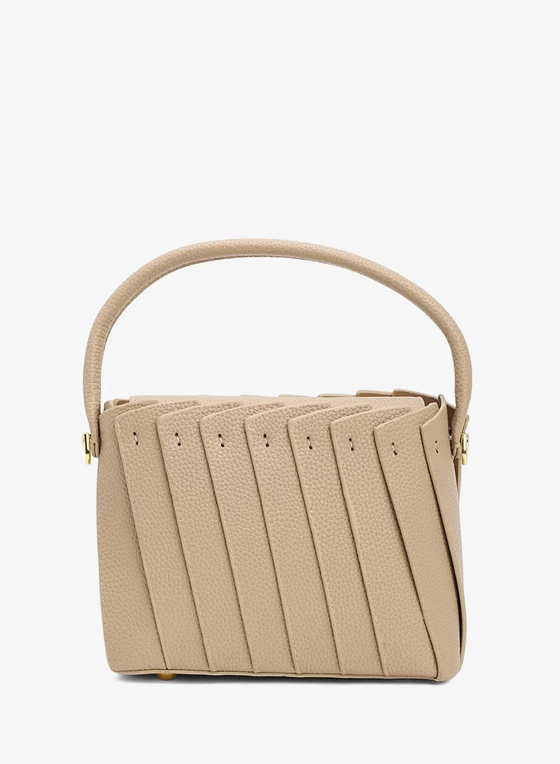 Haute Sauce  Solid Zip Lock Regular Vegan Leather Hand Bag For Women for Women | Best Price UAE